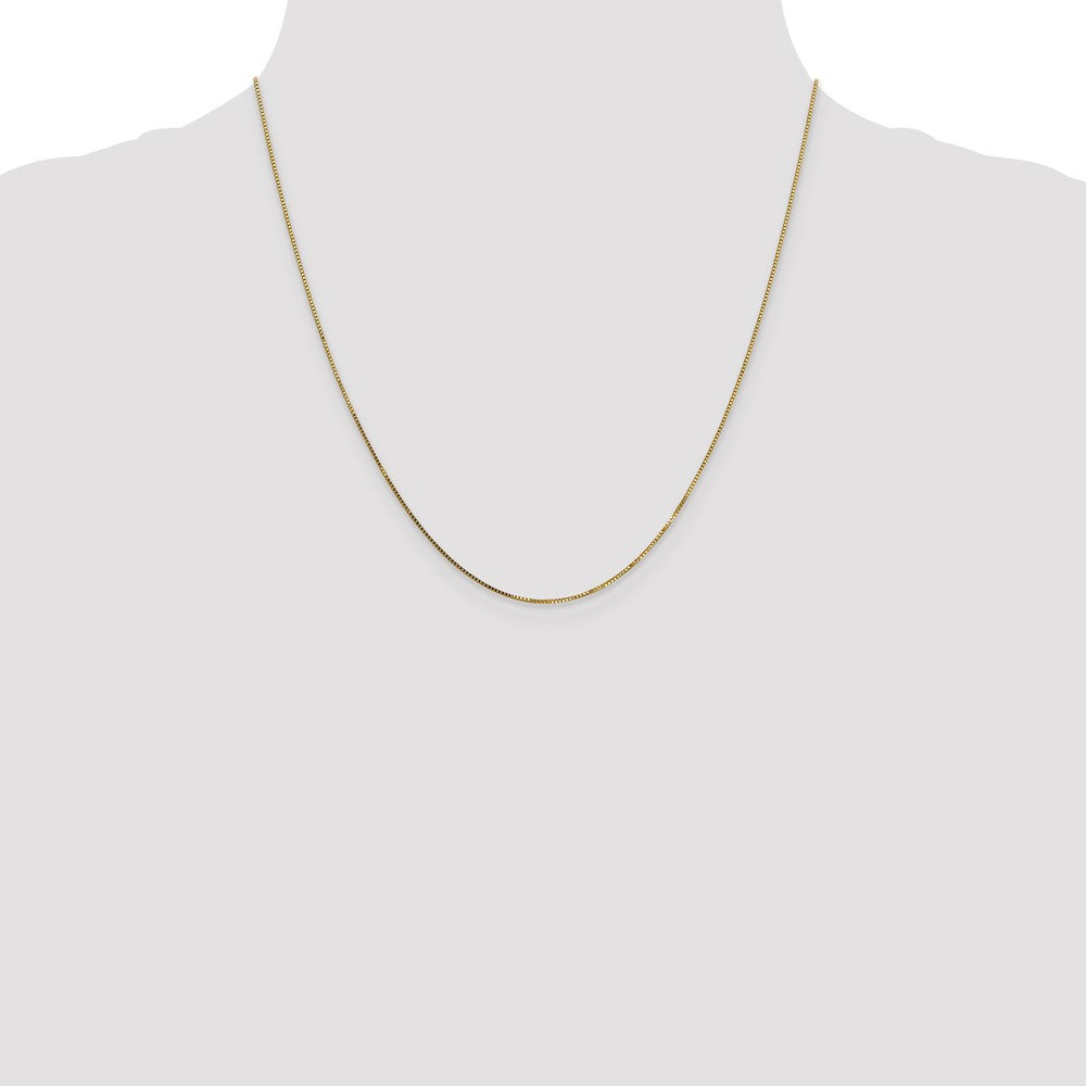 20 Inch 14K .8mm Box With Spring Ring Clasp Chain Necklace