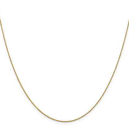 20 Inch 14K .8mm Loose Rope Chain Necklace