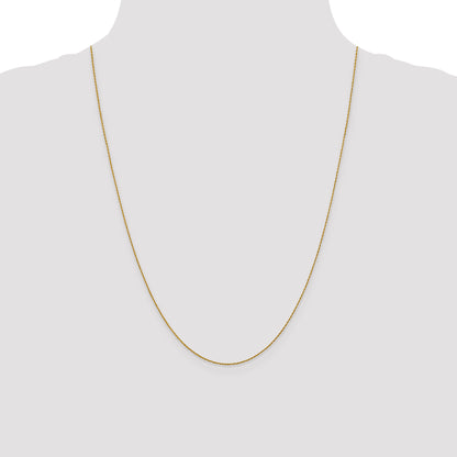 24 Inch 14K .8mm Loose Rope Chain Necklace