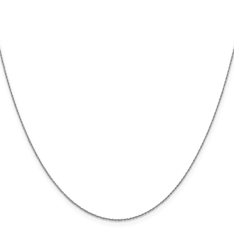 16 Inch 14K White Gold .8mm Loose Rope Chain Necklace