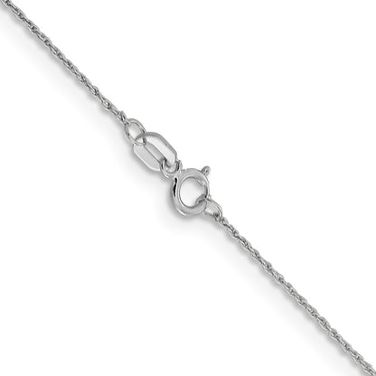 16 Inch 14K White Gold .8mm Loose Rope Chain Necklace