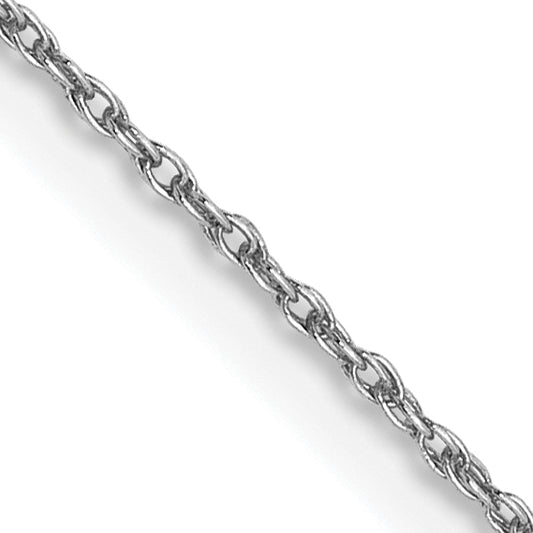 24 Inch 14K White Gold .8mm Loose Rope Chain Necklace