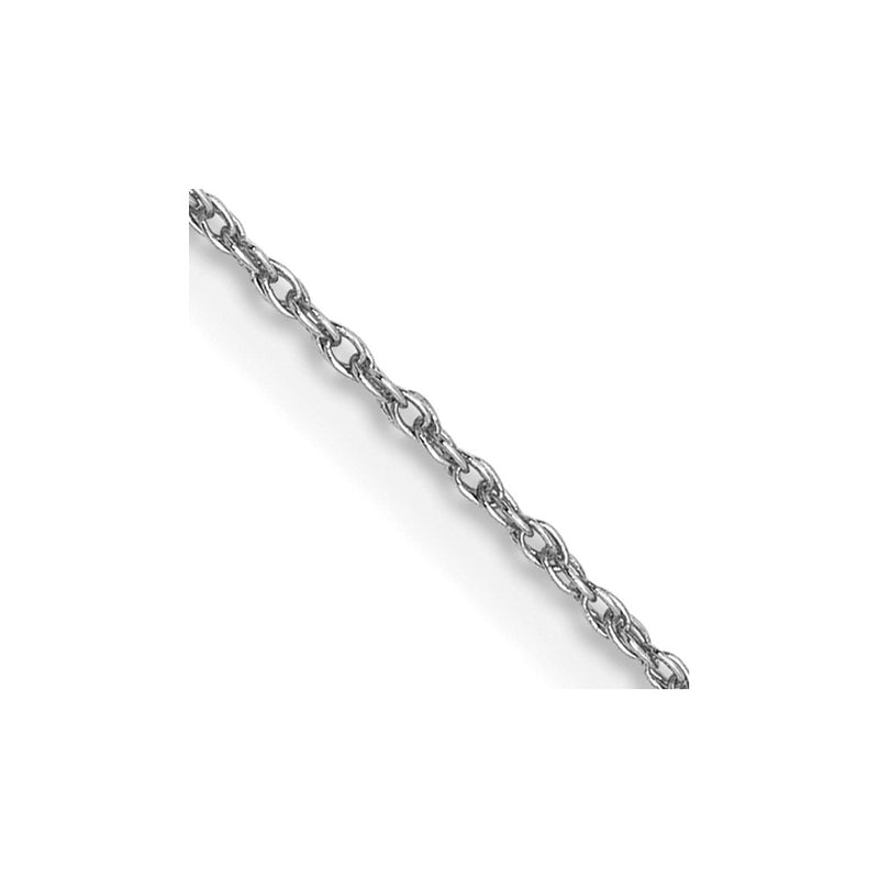 16 Inch 14K White Gold .8mm Loose Rope Chain Necklace