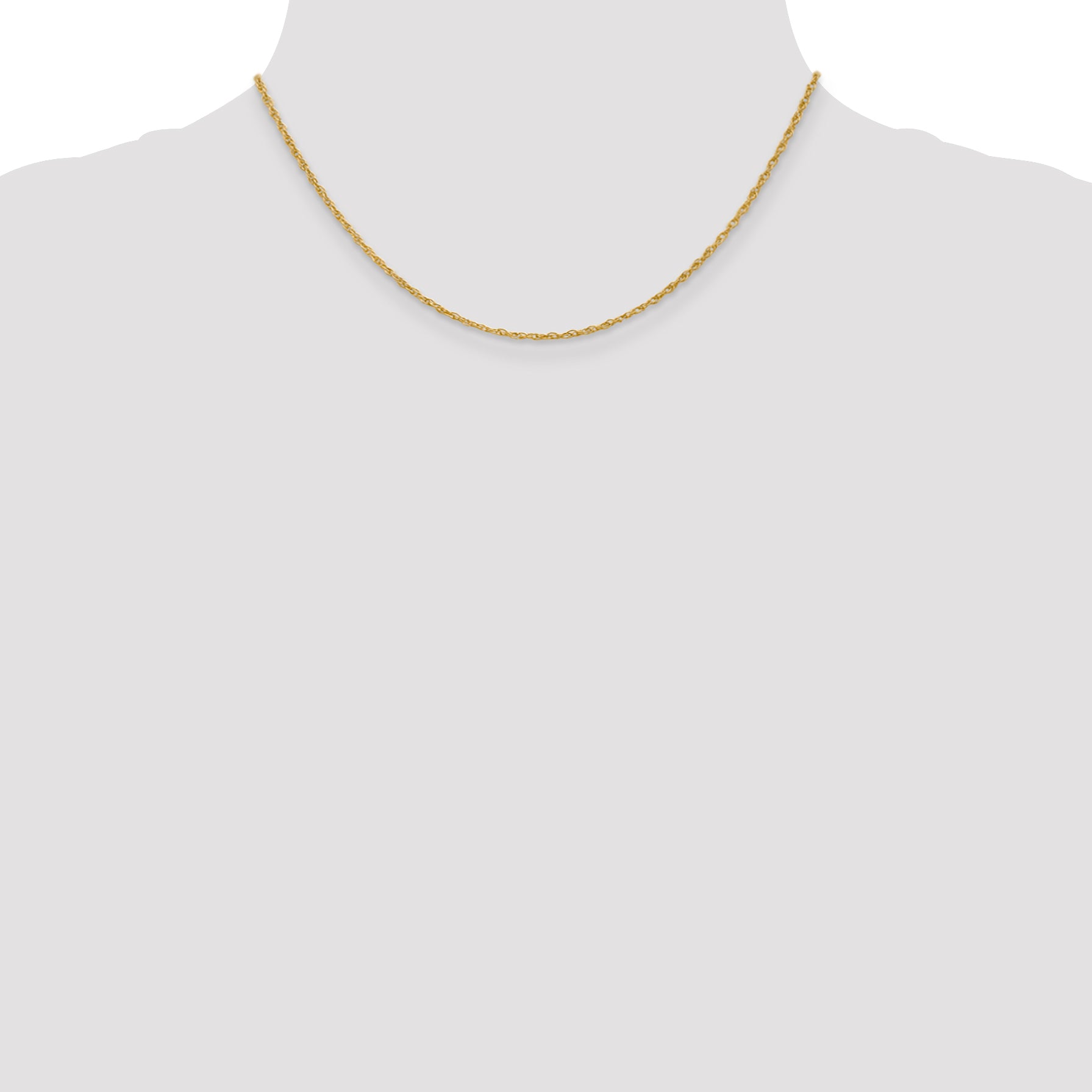 16 Inch 14K 1.5mm Loose Rope Chain Necklace