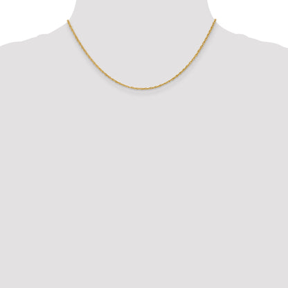 16 Inch 14K 1.5mm Loose Rope Chain Necklace