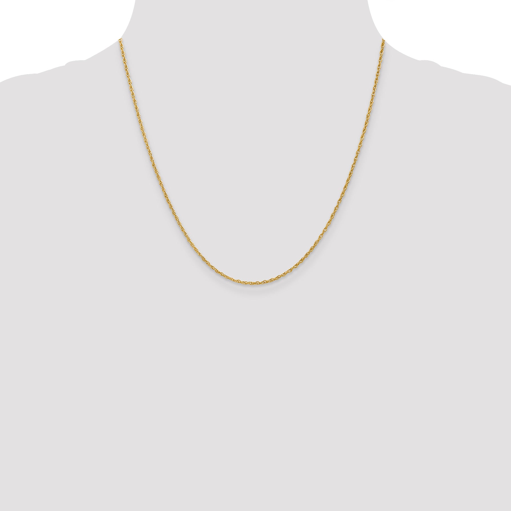20 Inch 14K 1.5mm Loose Rope Chain Necklace