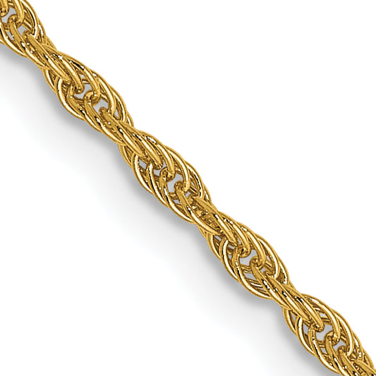20 Inch 14K 1.5mm Loose Rope Chain Necklace