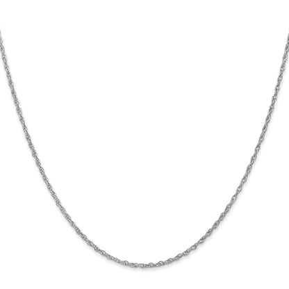 18 Inch 14K White Gold 1.5mm Loose Rope Chain Necklace