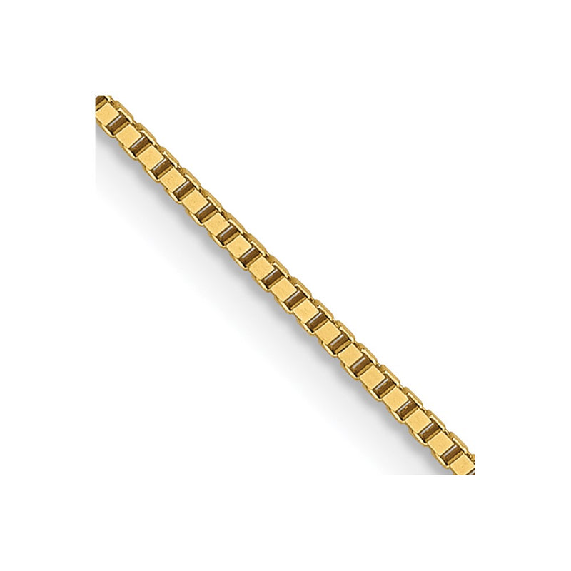 18 Inch 14K .8mm Box With Spring Ring Clasp Chain Necklace