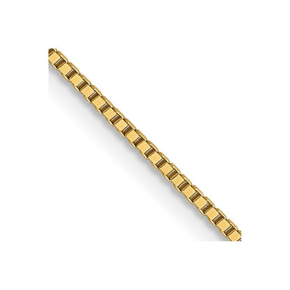 24 Inch 14K .8mm Box With Spring Ring Clasp Chain Necklace