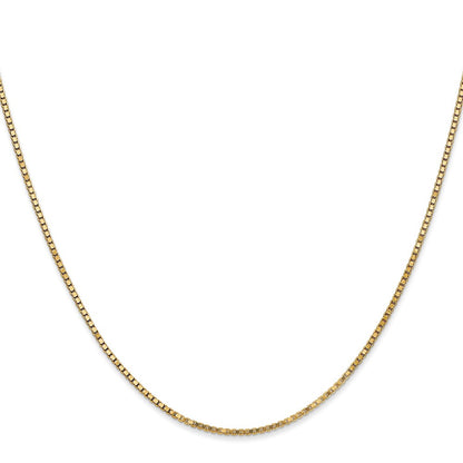 20 Inch 14K Yellow Gold 1.3mm Box Chain Necklace