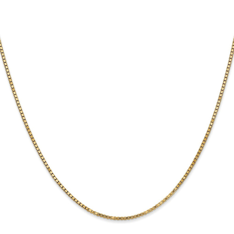 20 Inch 14K Yellow Gold 1.3mm Box Chain Necklace