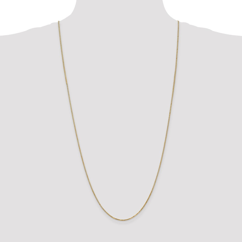 3 Inch 14K Yellow Gold 1.3mm Box Chain Necklace