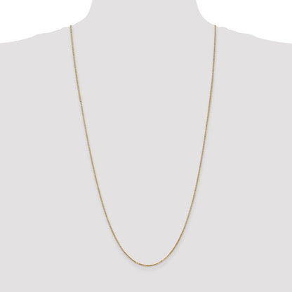 3 Inch 14K Yellow Gold 1.3mm Box Chain Necklace