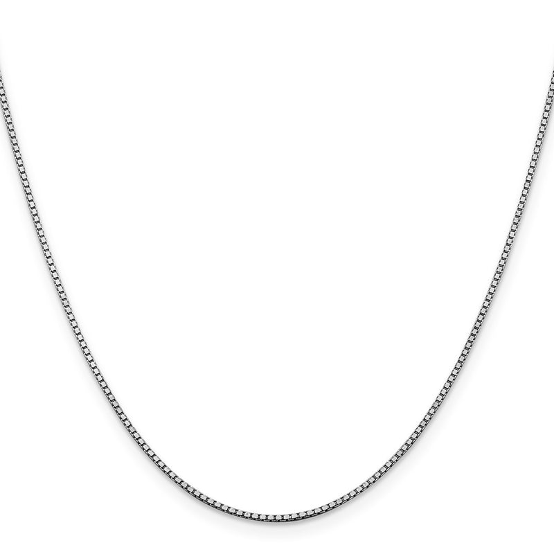 30 Inch 14K White Gold 1.2mm Box Chain Necklace