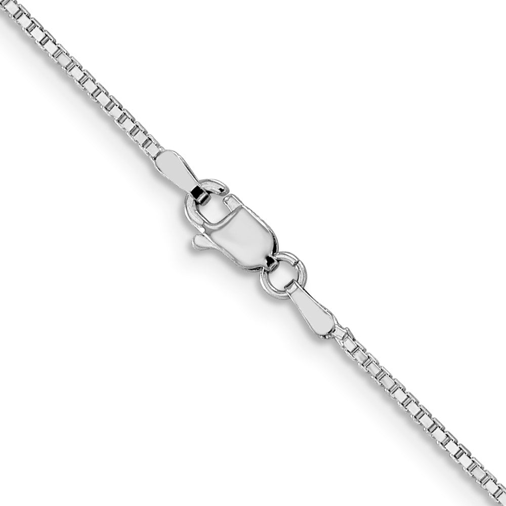 24 Inch 14K White Gold 1.2mm Box Chain Necklace