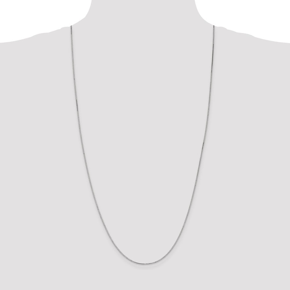 30 Inch 14K White Gold 1.2mm Box Chain Necklace