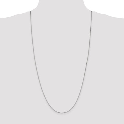 30 Inch 14K White Gold 1.2mm Box Chain Necklace