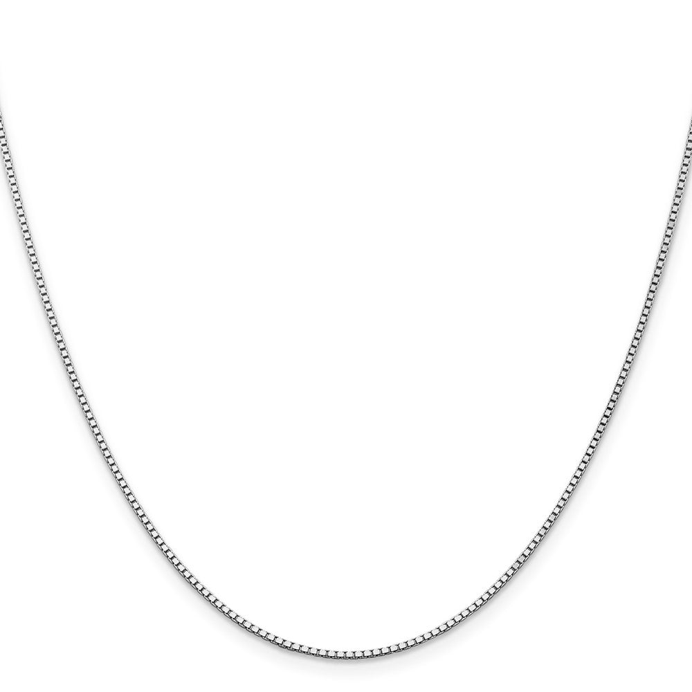 24 Inch 14K White Gold 1.3mm Box Chain Necklace
