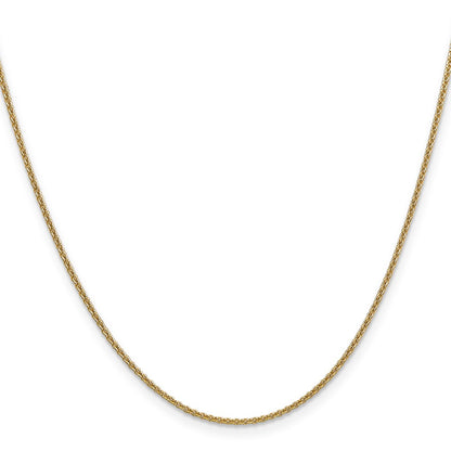 18 Inch 14K 1.4mm Round Cable Chain Necklace