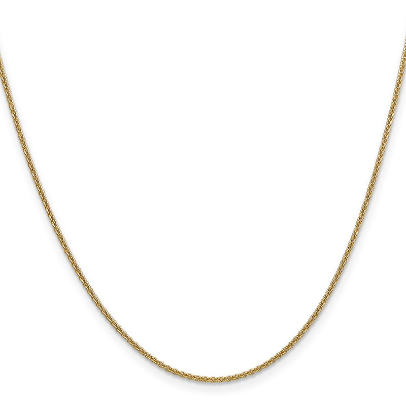 18 Inch 14K 1.4mm Round Cable Chain Necklace