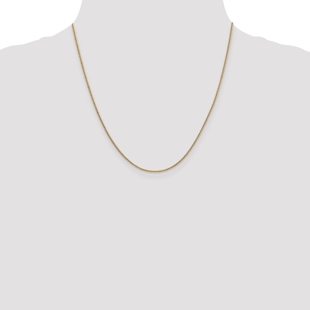 20 Inch 14K 1.4mm Round Cable Chain Necklace