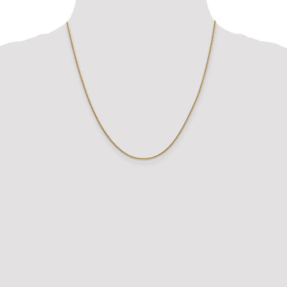 20 Inch 14K 1.4mm Round Cable Chain Necklace