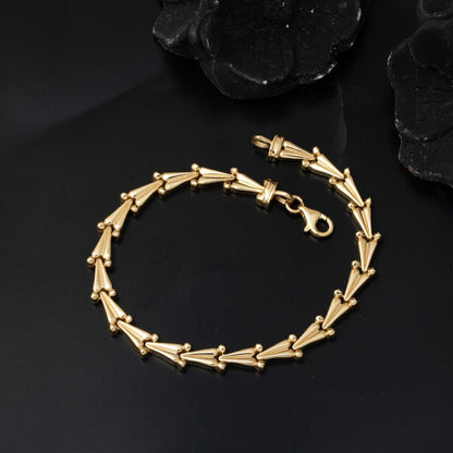 14K Yellow Gold River Modern Bracelet
