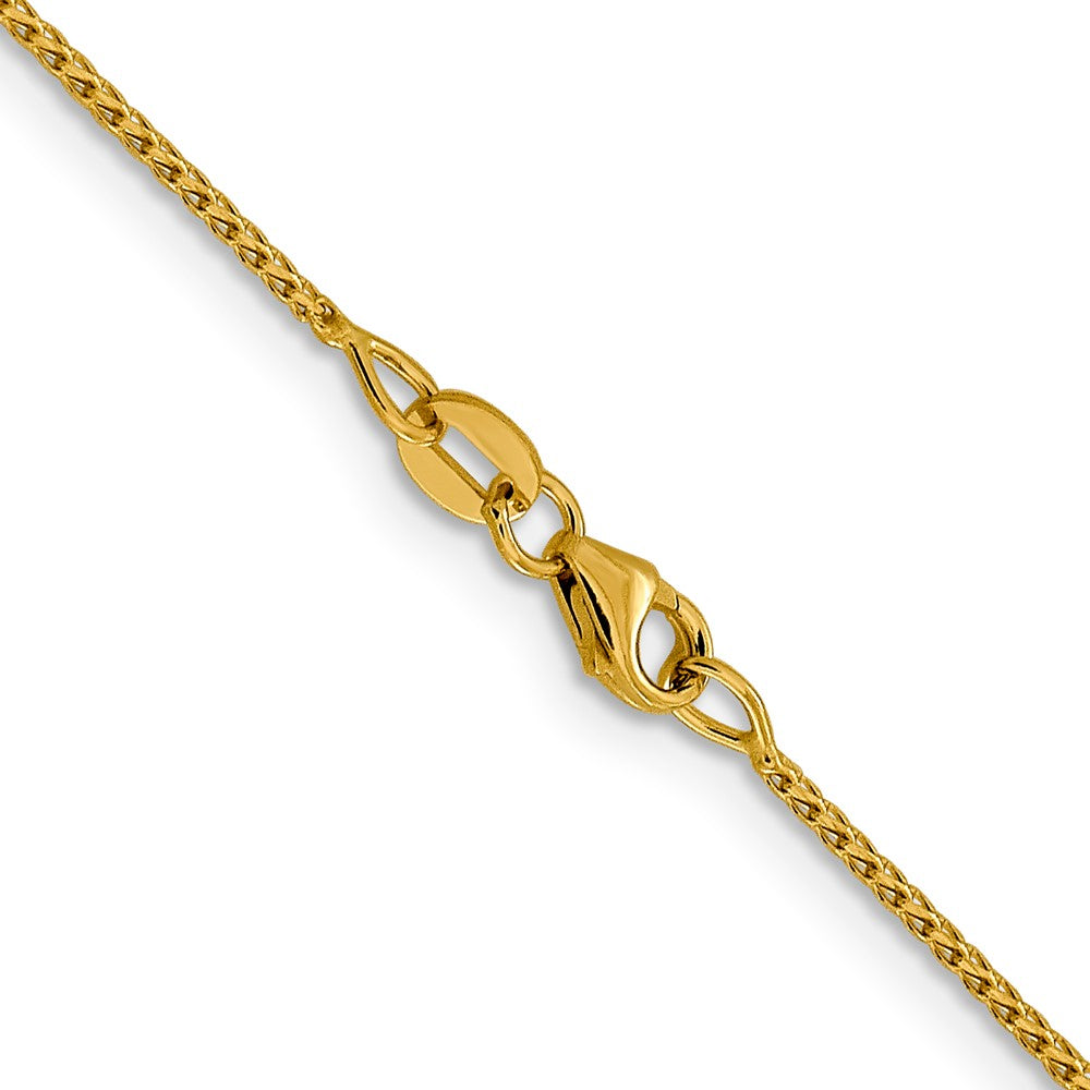 24 Inch 14K 1mm D/C Open Franco Chain Necklace