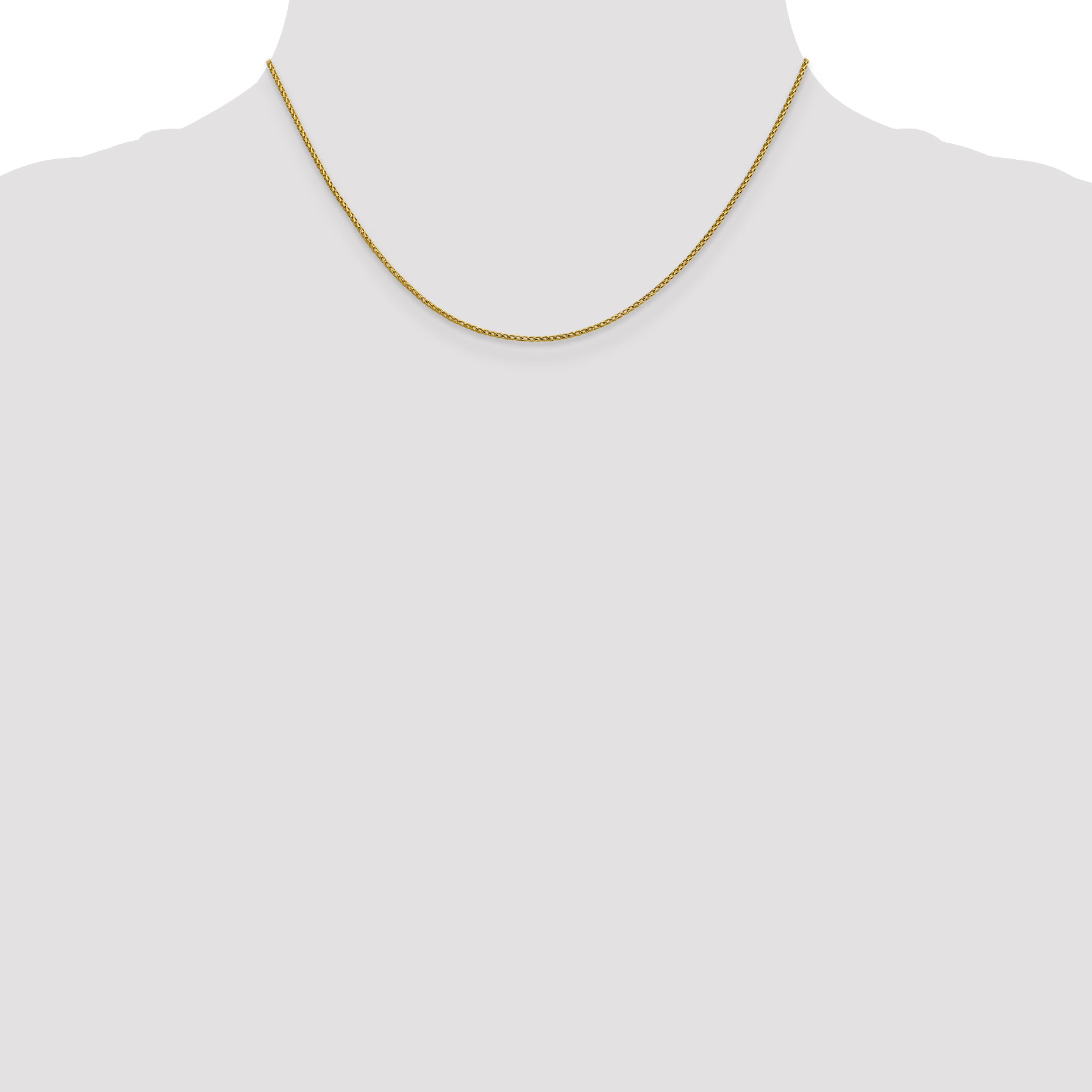 16 Inch 14K 1mm D/C Open Franco Chain Necklace
