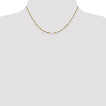 16 Inch 14K 1mm D/C Open Franco Chain Necklace