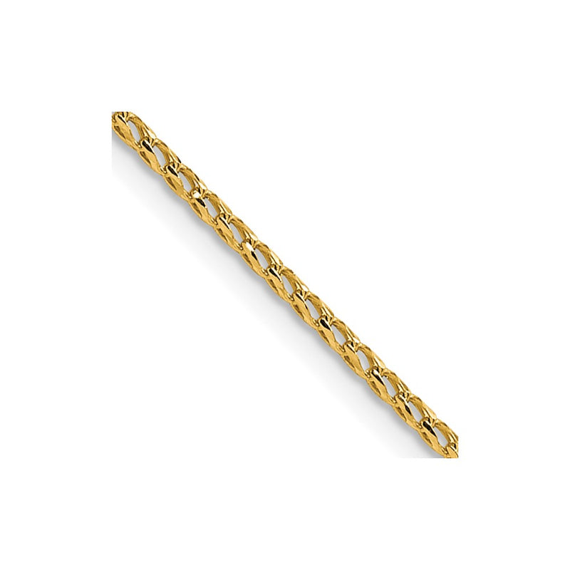 20 Inch 14K 1mm D/C Open Franco Chain Necklace