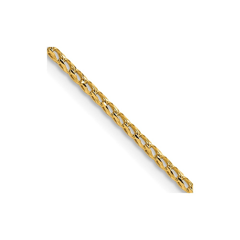 16 Inch 14K 1mm D/C Open Franco Chain Necklace
