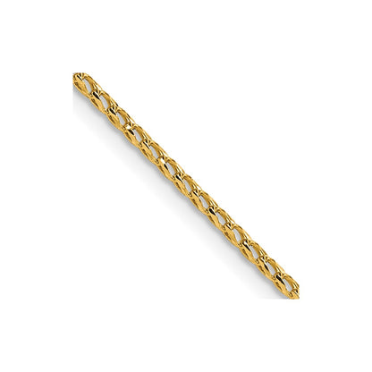 16 Inch 14K 1mm D/C Open Franco Chain Necklace