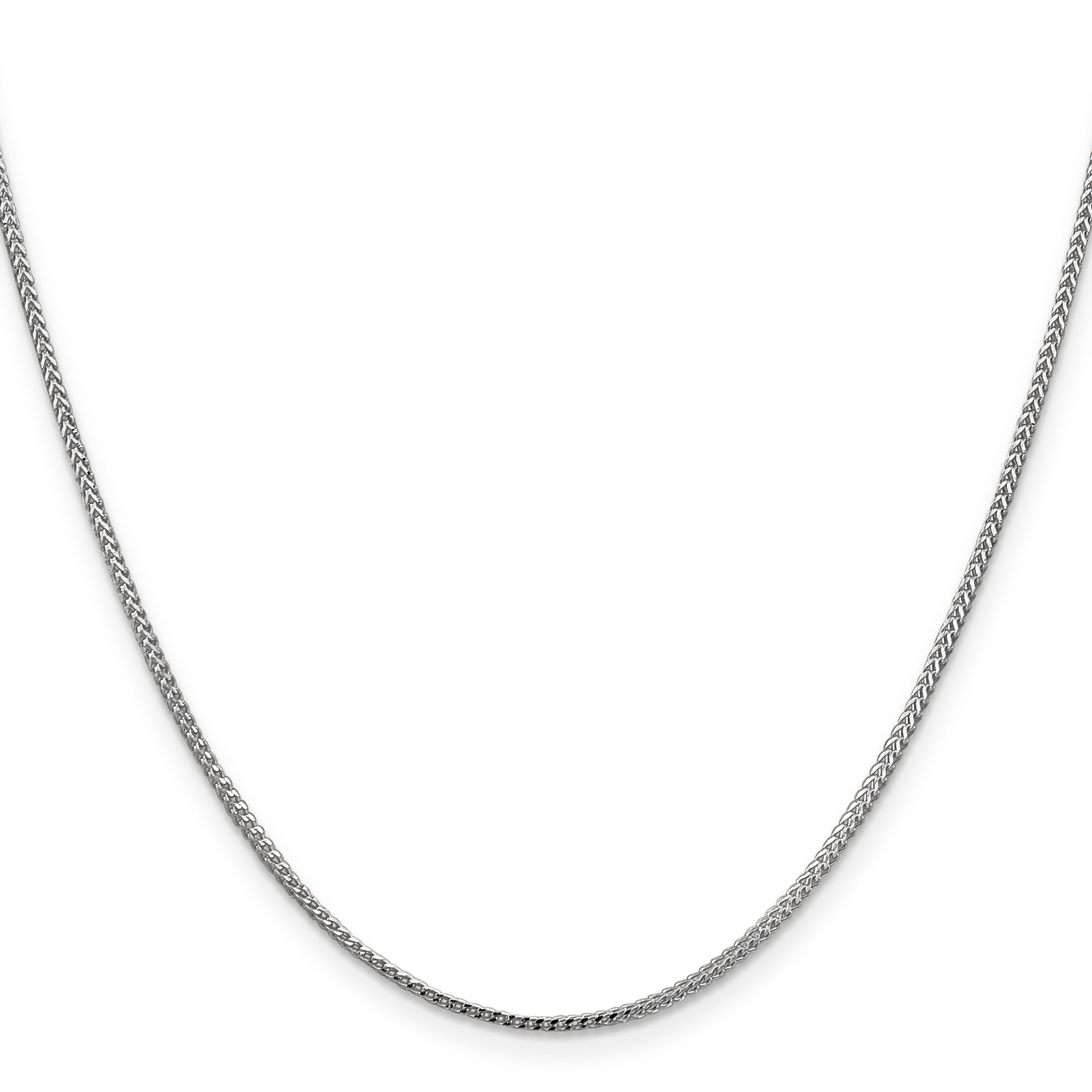 18 Inch 14K White Gold 1.1mm Franco Chain Necklace