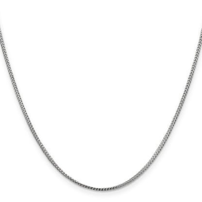 18 Inch 14K White Gold 1.1mm Franco Chain Necklace