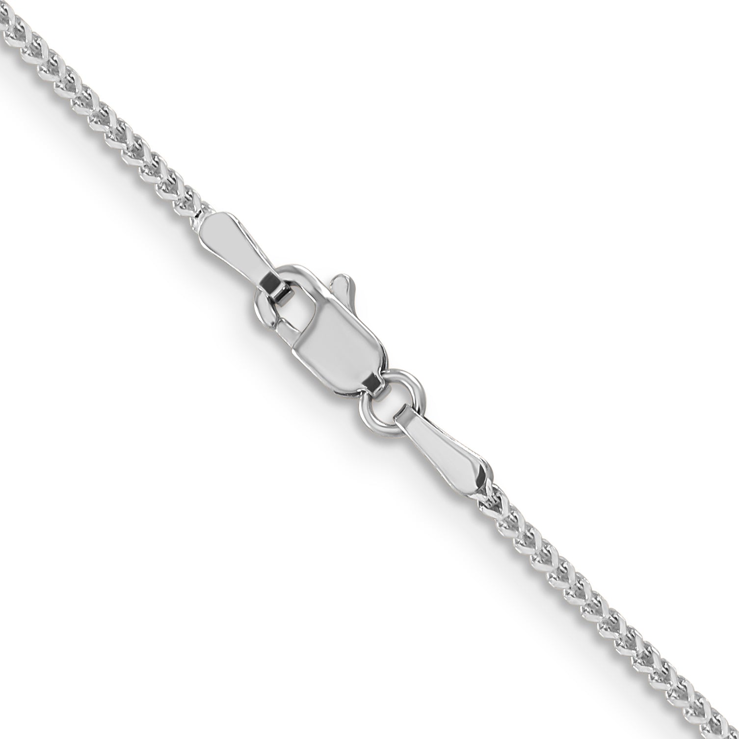 18 Inch 14K White Gold 1.1mm Franco Chain Necklace