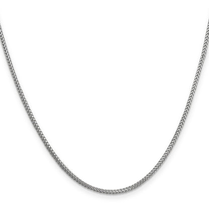 16 Inch 14K White Gold 1.25mm Franco Chain Necklace