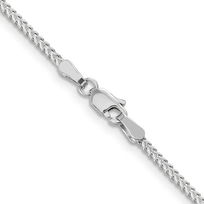 24 Inch 14K White Gold 1.25mm Franco Chain Necklace