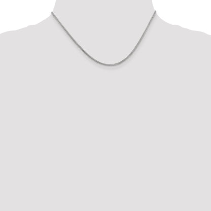 16 Inch 14K White Gold 1.25mm Franco Chain Necklace