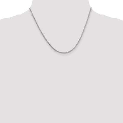 18 Inch 14K White Gold 1.25mm Franco Chain Necklace