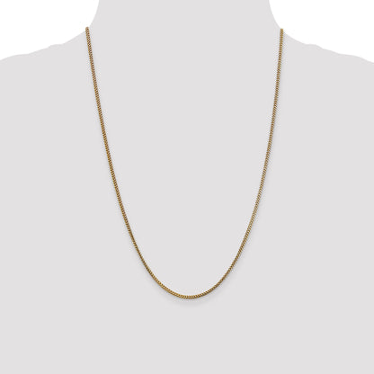 24 Inch 14K 1.5mm Franco Chain Necklace