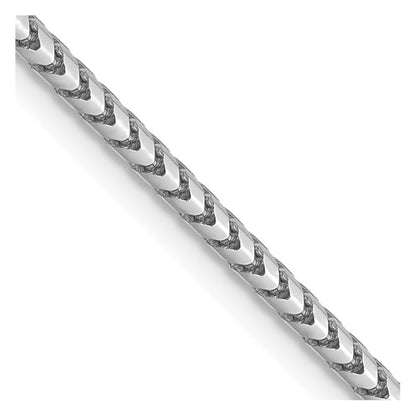 18 Inch 14K White Gold 1.5mm Franco Chain Necklace