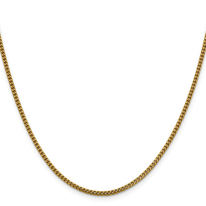 24 Inch 14K 2mm Franco Chain Necklace