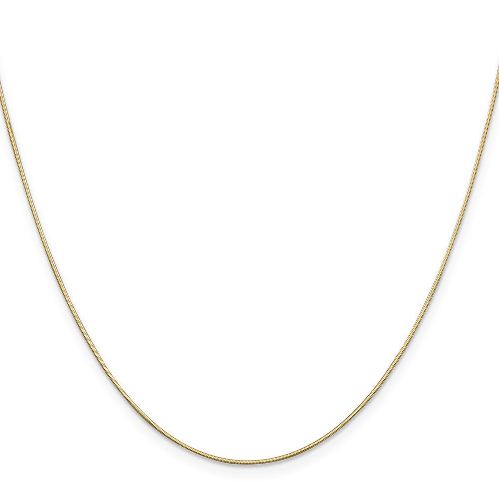 20 Inch 14K .8mm D/C Octagonal Snake Chain Necklace