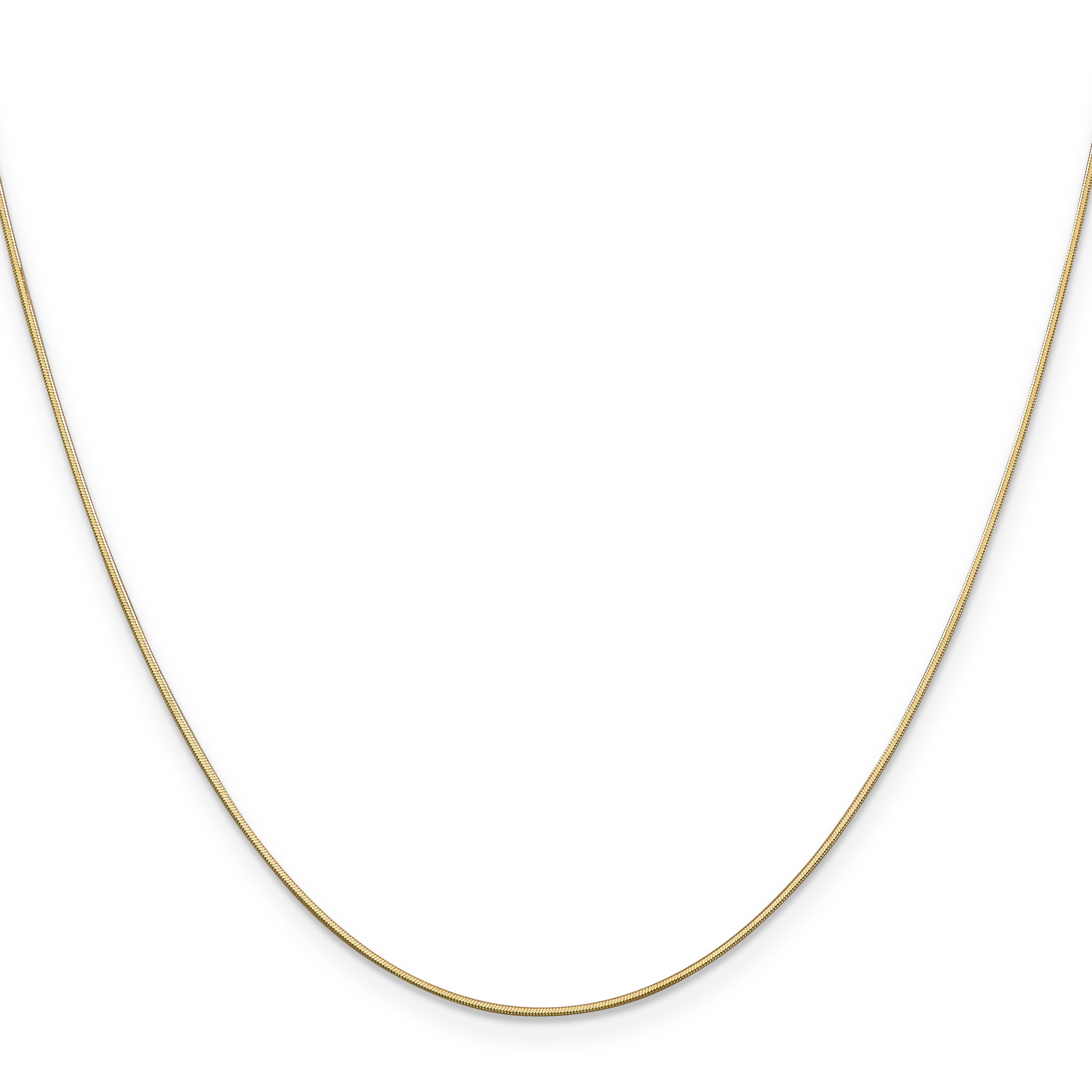 20 Inch 14K .8mm D/C Octagonal Snake Chain