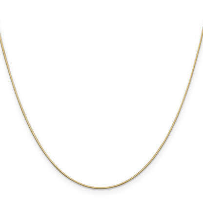 20 Inch 14K .8mm D/C Octagonal Snake Chain