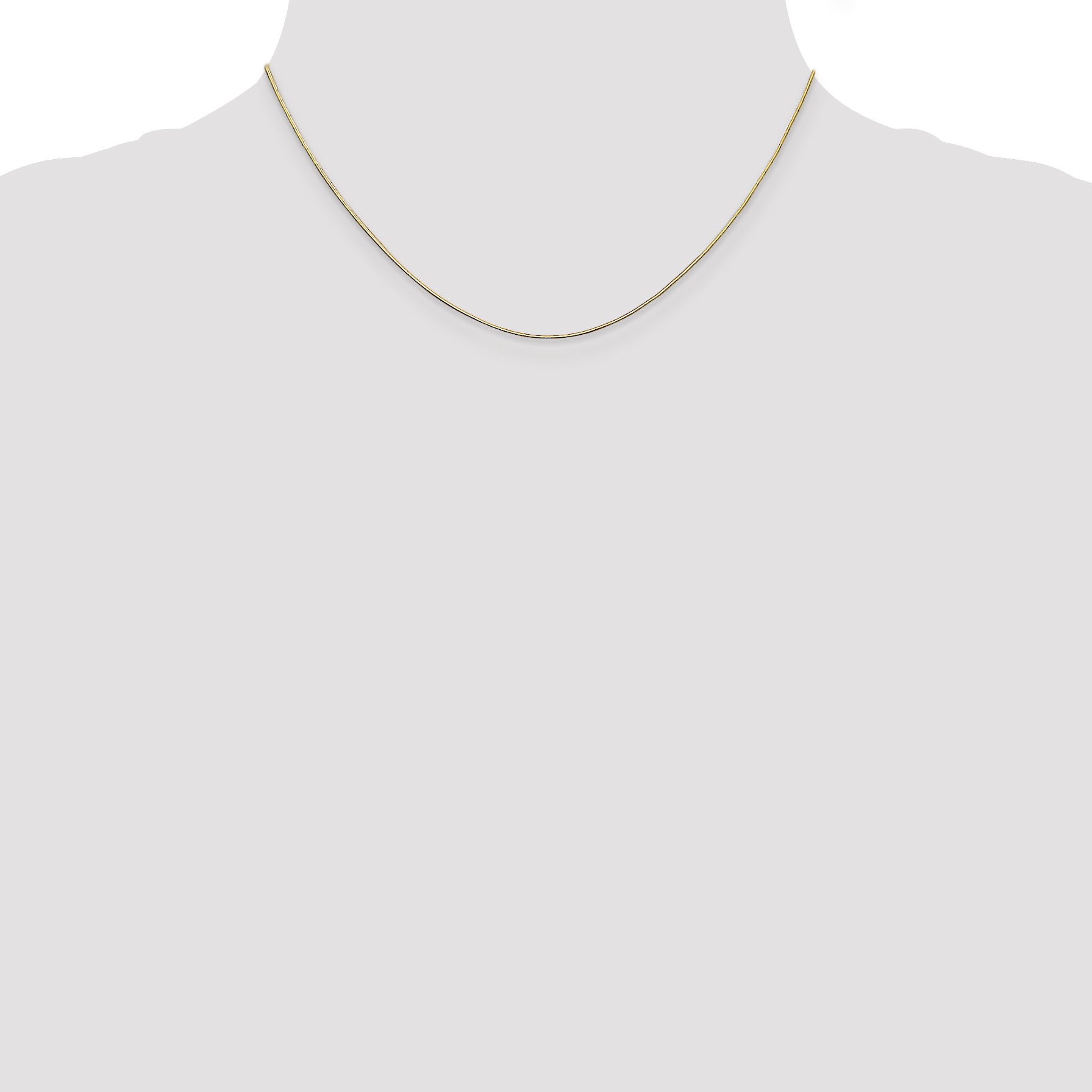 16 Inch 14K .8mm D/C Octagonal Snake Chain
