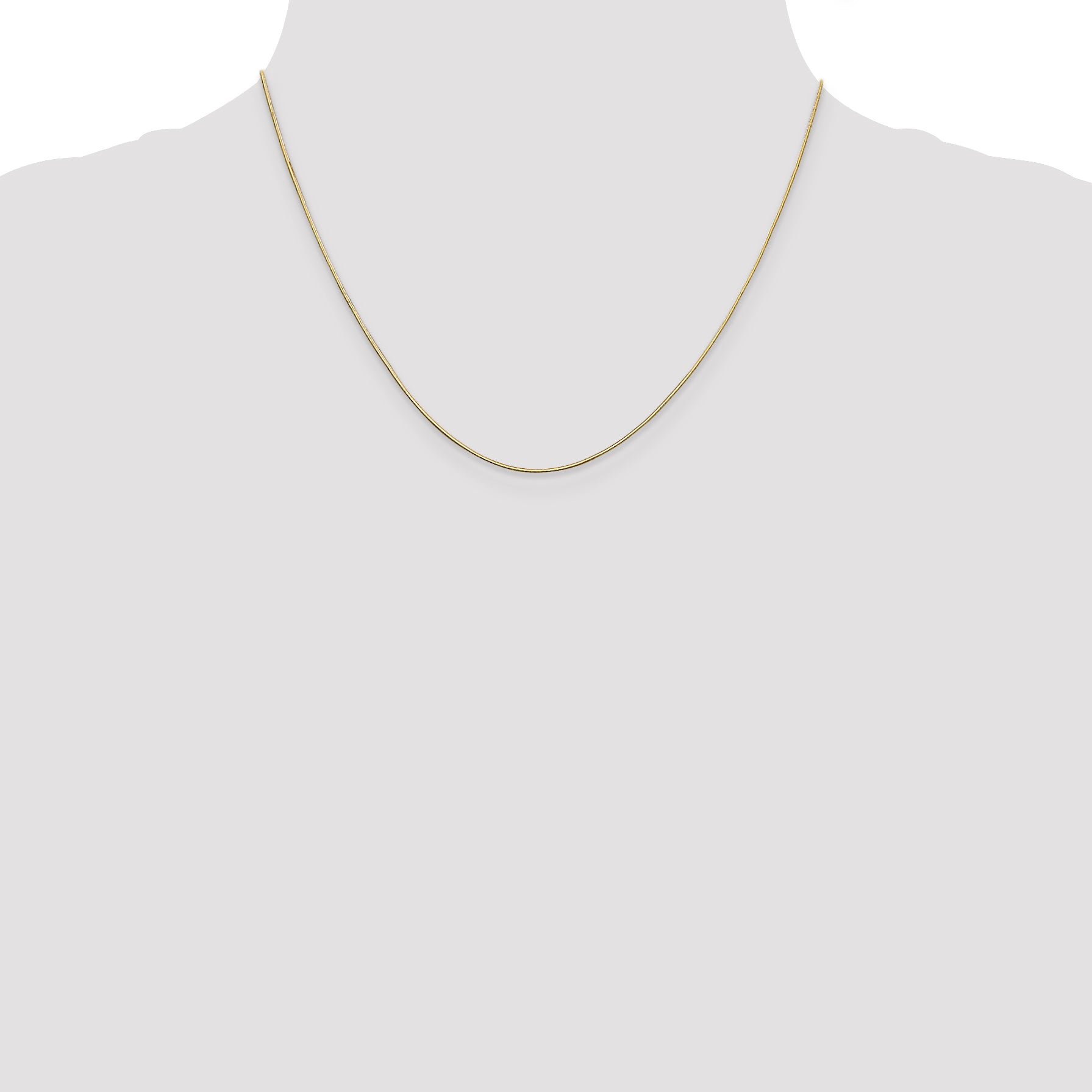 18 Inch 14K .8mm D/C Octagonal Snake Chain