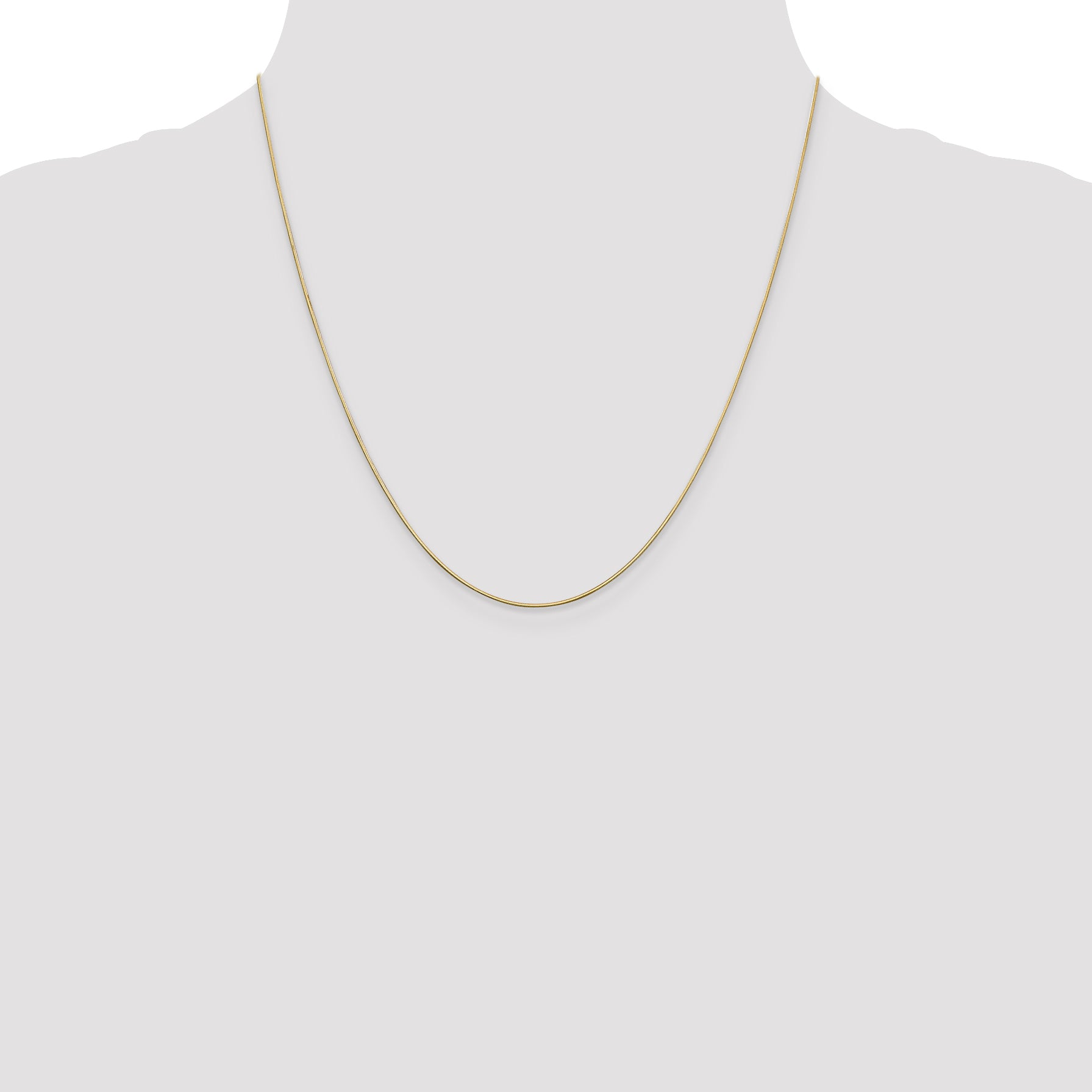 20 Inch 14K .8mm D/C Octagonal Snake Chain
